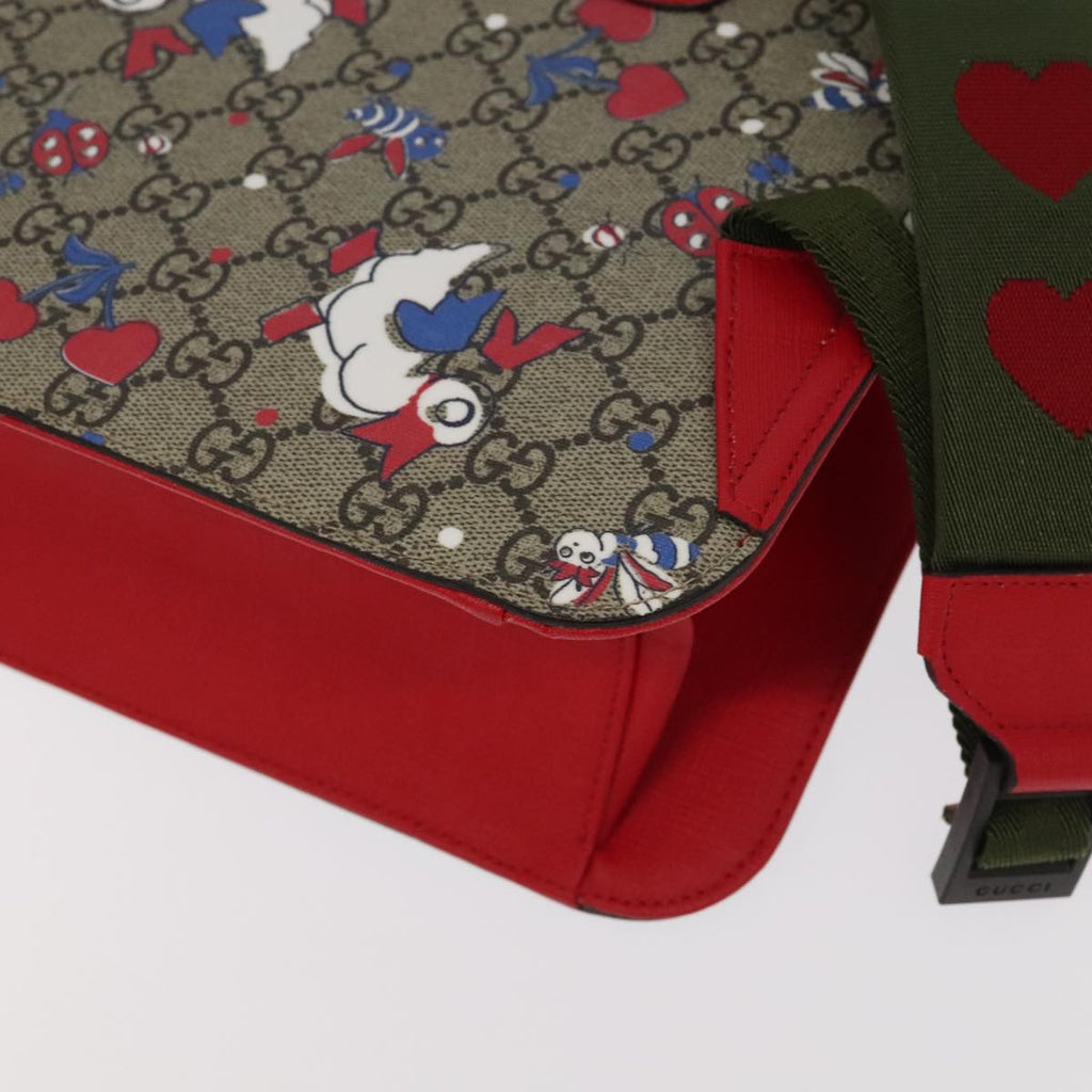 GUCCI GG Supreme Children's Backpack PVC Beige Red 410791 bs19870A