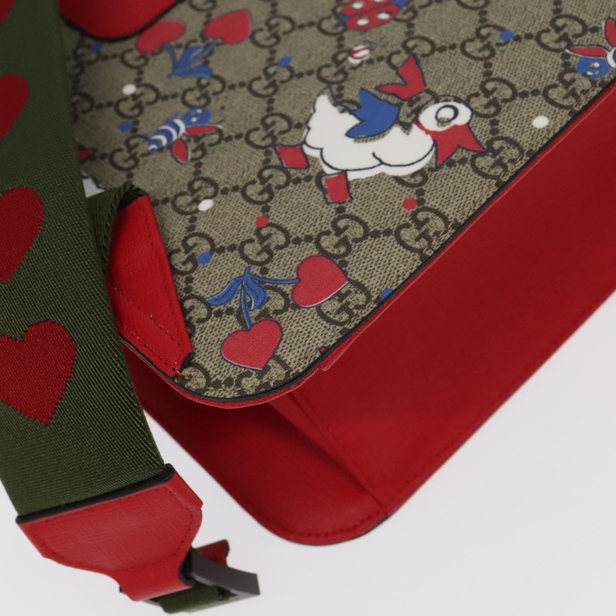 GUCCI GG Supreme Children's Backpack PVC Beige Red 410791 bs19870A