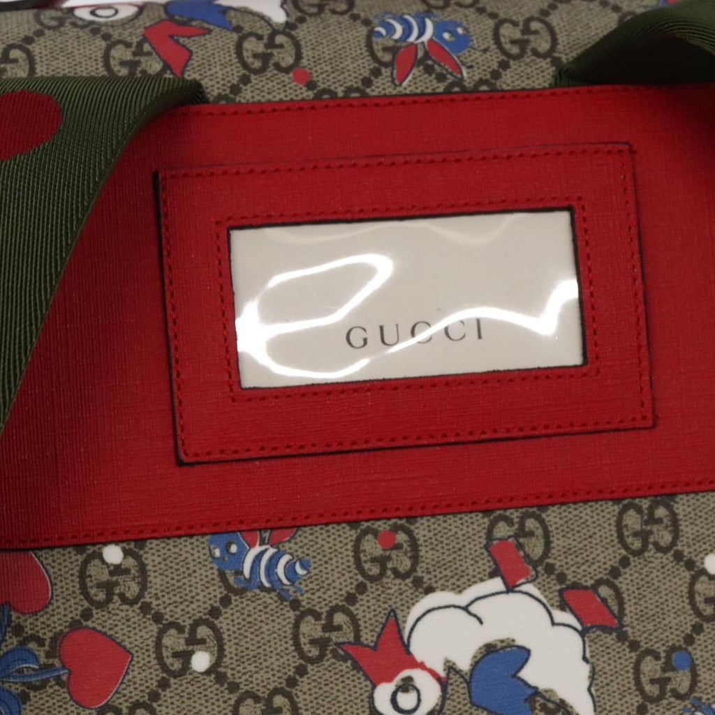 GUCCI GG Supreme Children's Backpack PVC Beige Red 410791 bs19870A