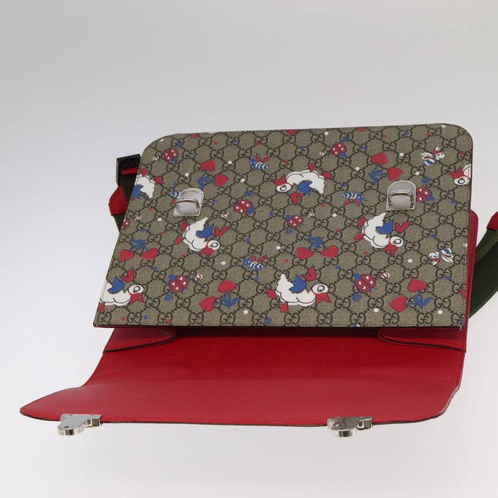 GUCCI GG Supreme Children's Backpack PVC Beige Red 410791 bs19870A