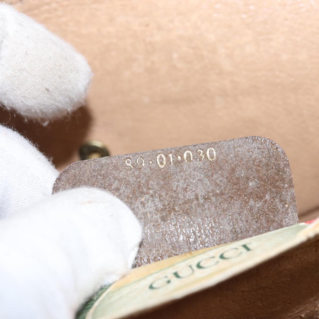 GUCCI GG Supreme Web Sherry Line Clutch Bag PVC Beige 89 01 030 bs19871