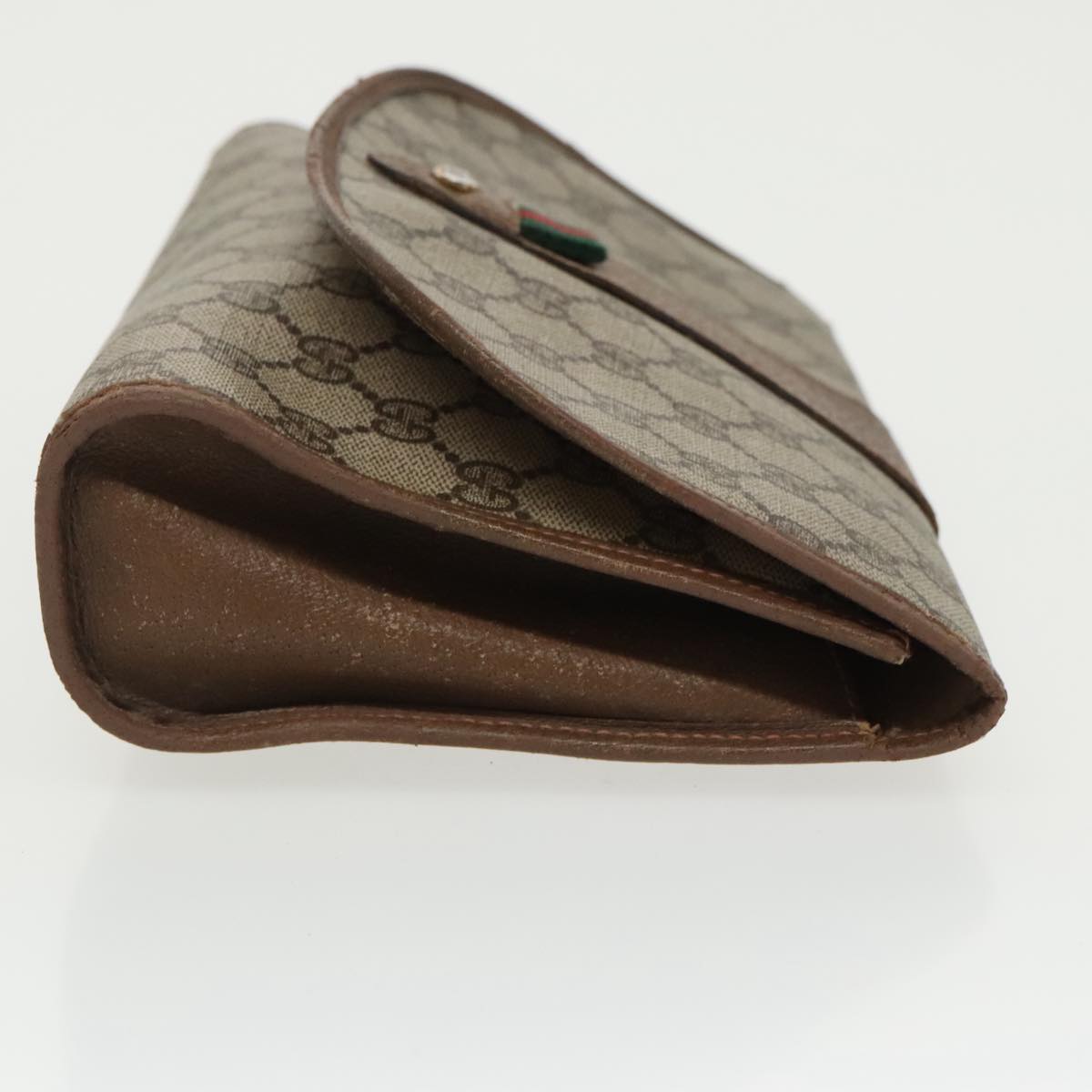 GUCCI GG Supreme Web Sherry Line Clutch Bag PVC Beige 89 01 030 bs19871