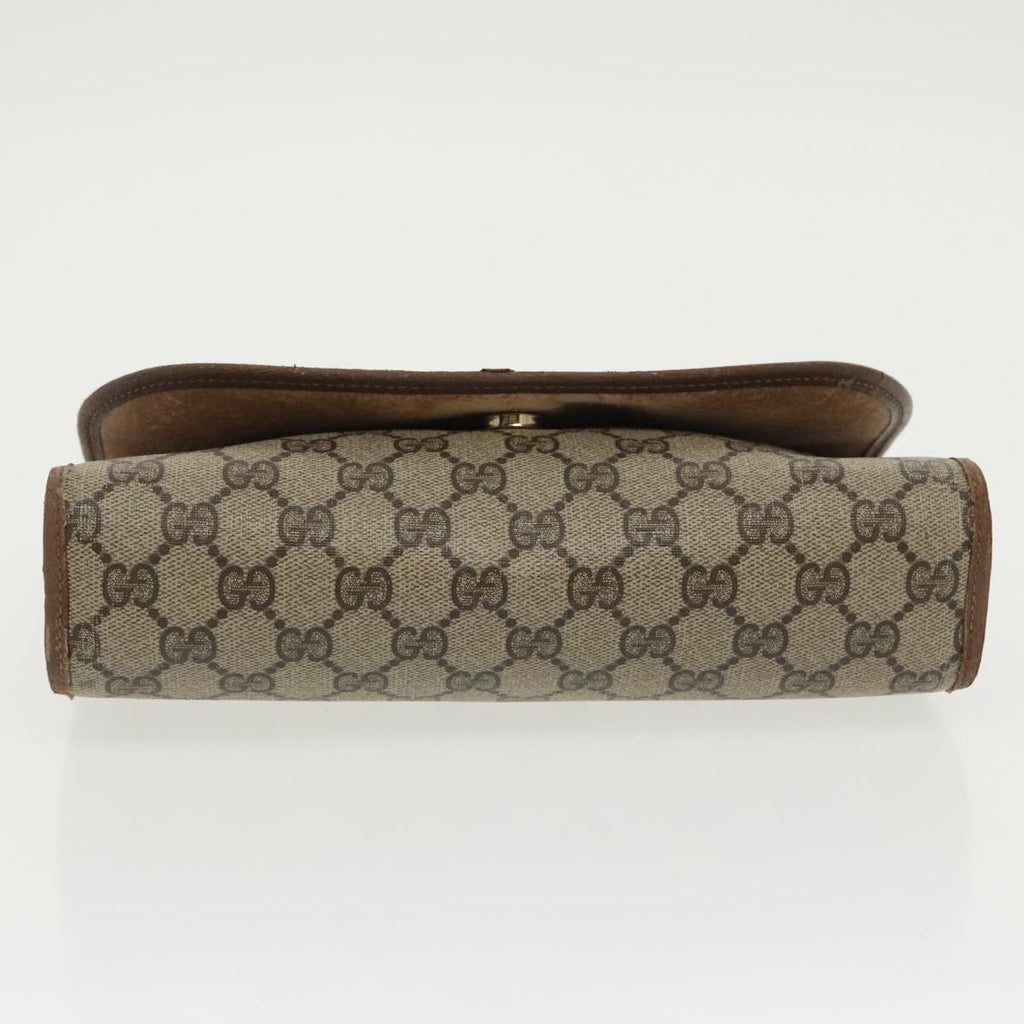GUCCI GG Supreme Web Sherry Line Clutch Bag PVC Beige 89 01 030 bs19871
