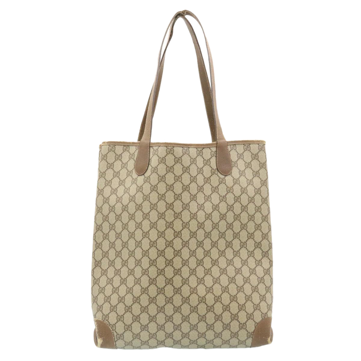 GUCCI Web Sherry Line GG Canvas Tote Bag Beige Red Green bs199