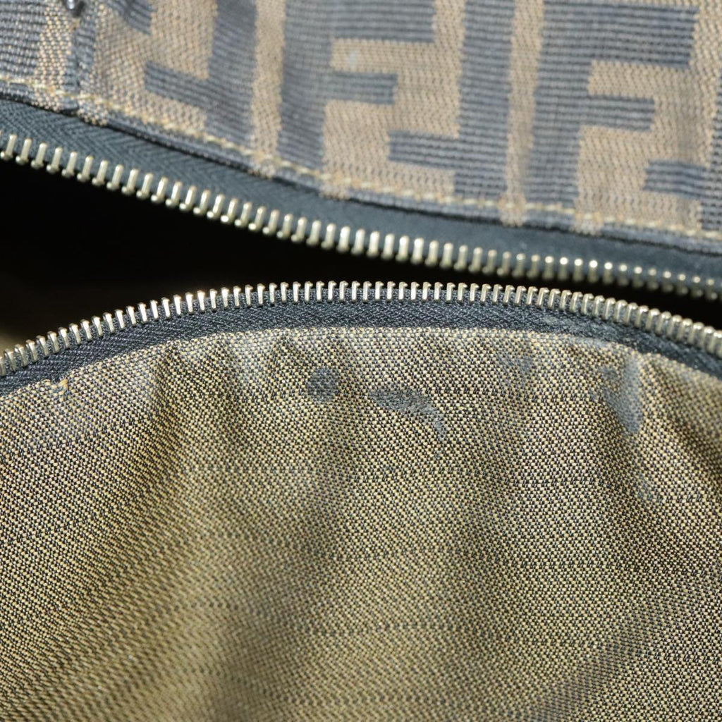 FENDI Zucca Canvas Hand Bag Brown Black Gold bs19936