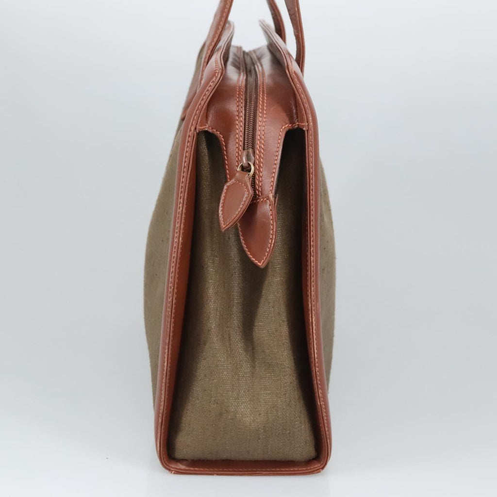 GUCCI Tote Bag Canvas Leather Brown Gold bs20017