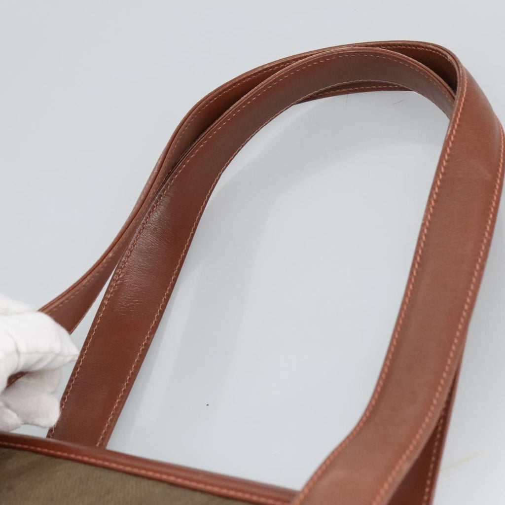 GUCCI Tote Bag Canvas Leather Brown Gold bs20017