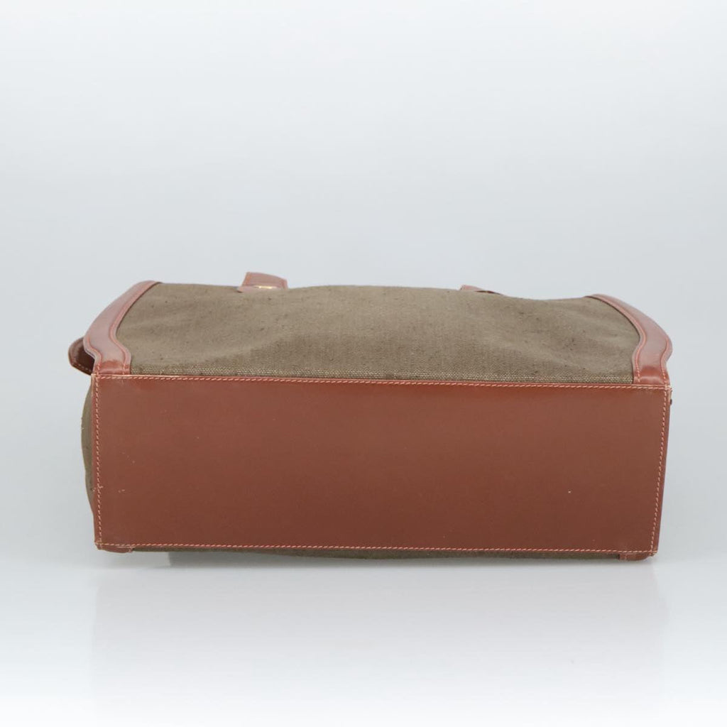 GUCCI Tote Bag Canvas Leather Brown Gold bs20017