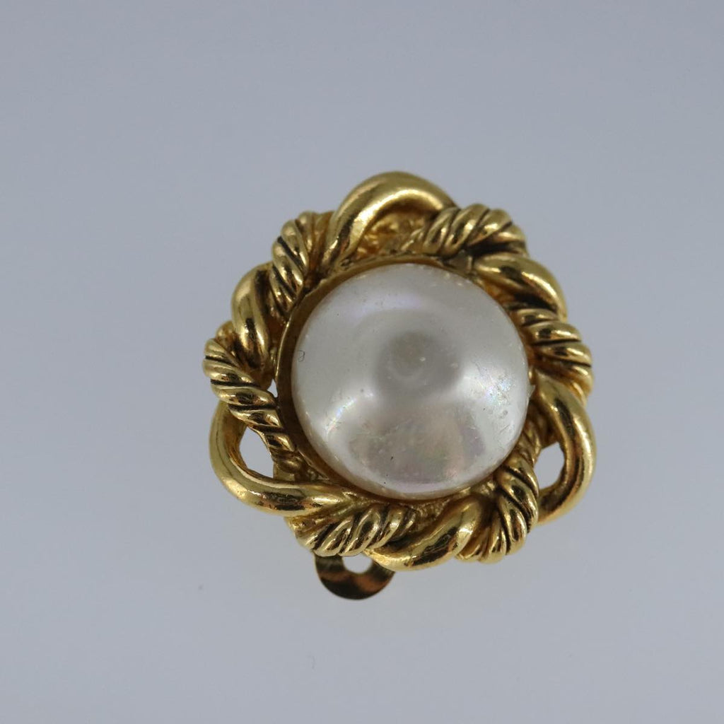 CHANEL Earring metal Gold CC bs20026