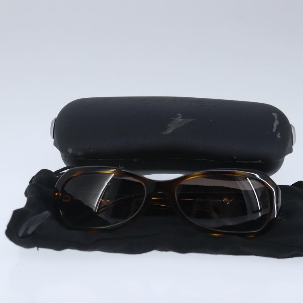 CHANEL Sunglasses plastic Brown CC bs20031