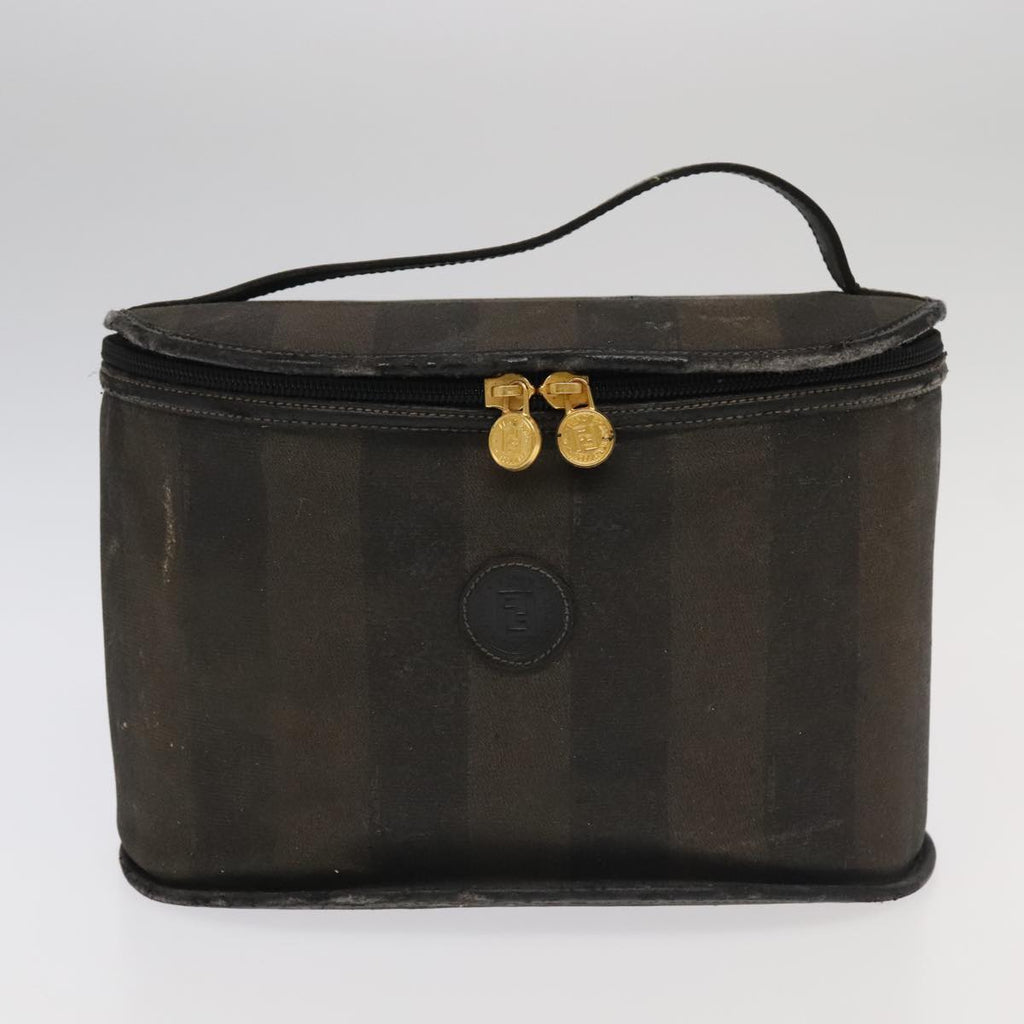 FENDI Pecan Canvas Vanity Cosmetic Pouch 3Set Black Brown bs20038