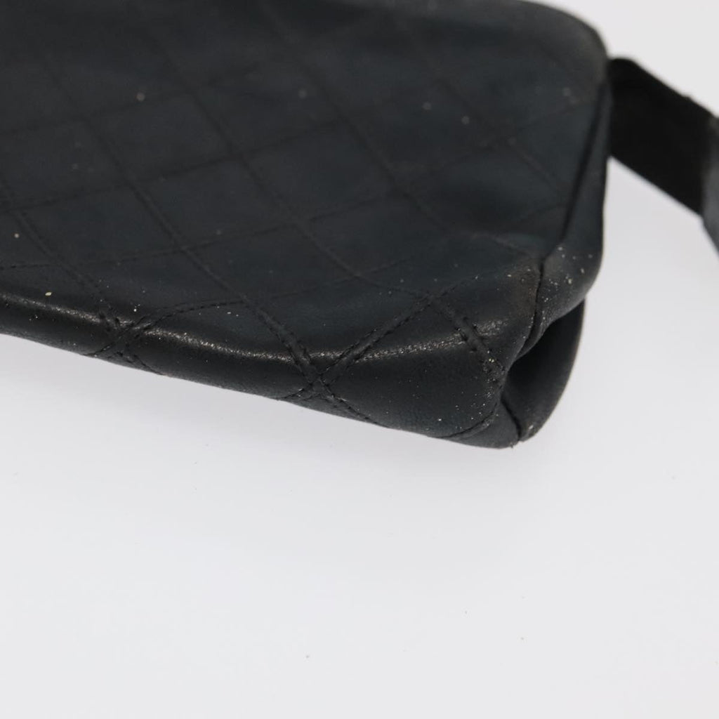 CHANEL Pouch Lamb Skin 2Set Black Red CC bs20043