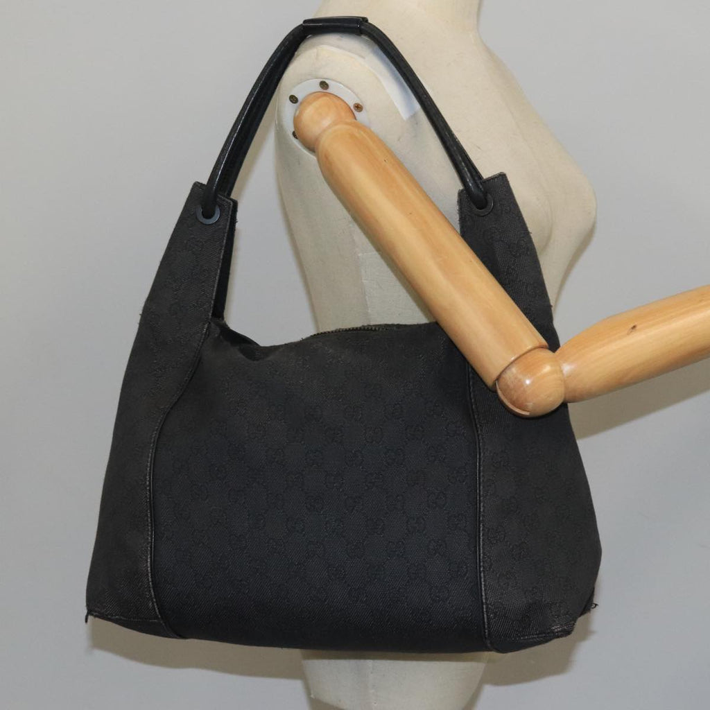 GUCCI GG Canvas Shoulder Bag Black 101292 bs20061