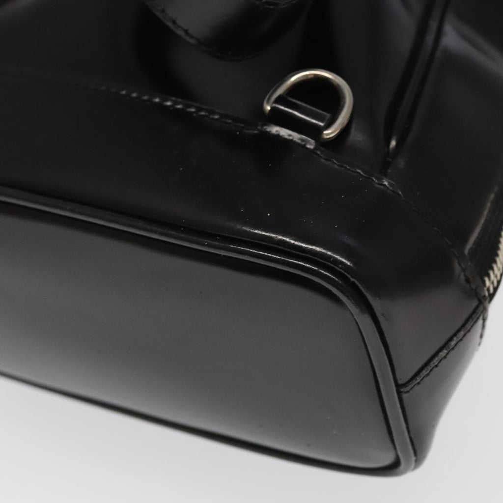 GUCCI Bamboo Body Bag Enamel Black Gold 003 2113 0127 bs20062