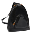 GUCCI Bamboo Body Bag Enamel Black Gold 003 2113 0127 bs20062