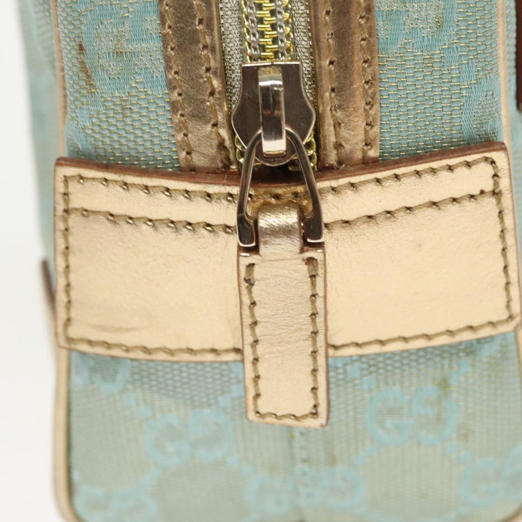 GUCCI GG Canvas Hand Bag Outlet Peppermint Gold 000 0852 2123 bs20063