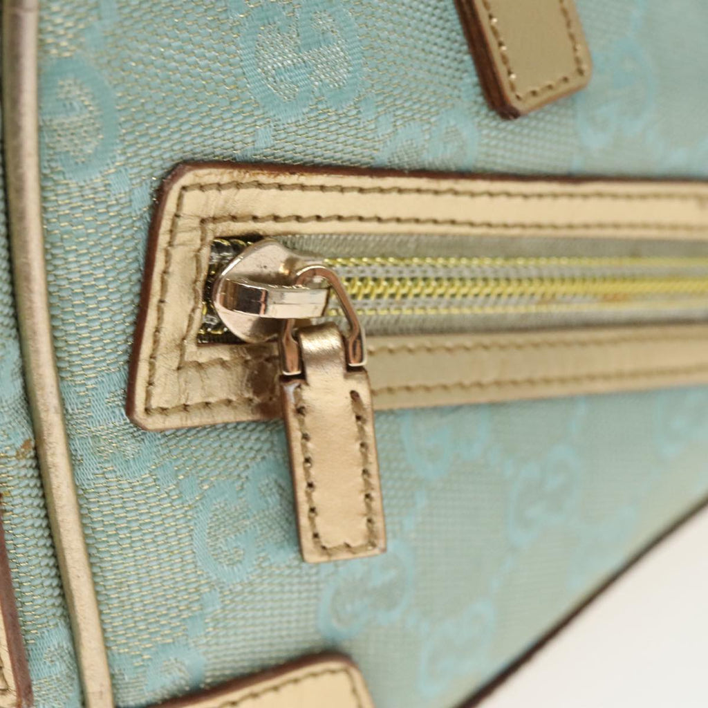 GUCCI GG Canvas Hand Bag Outlet Peppermint Gold 000 0852 2123 bs20063