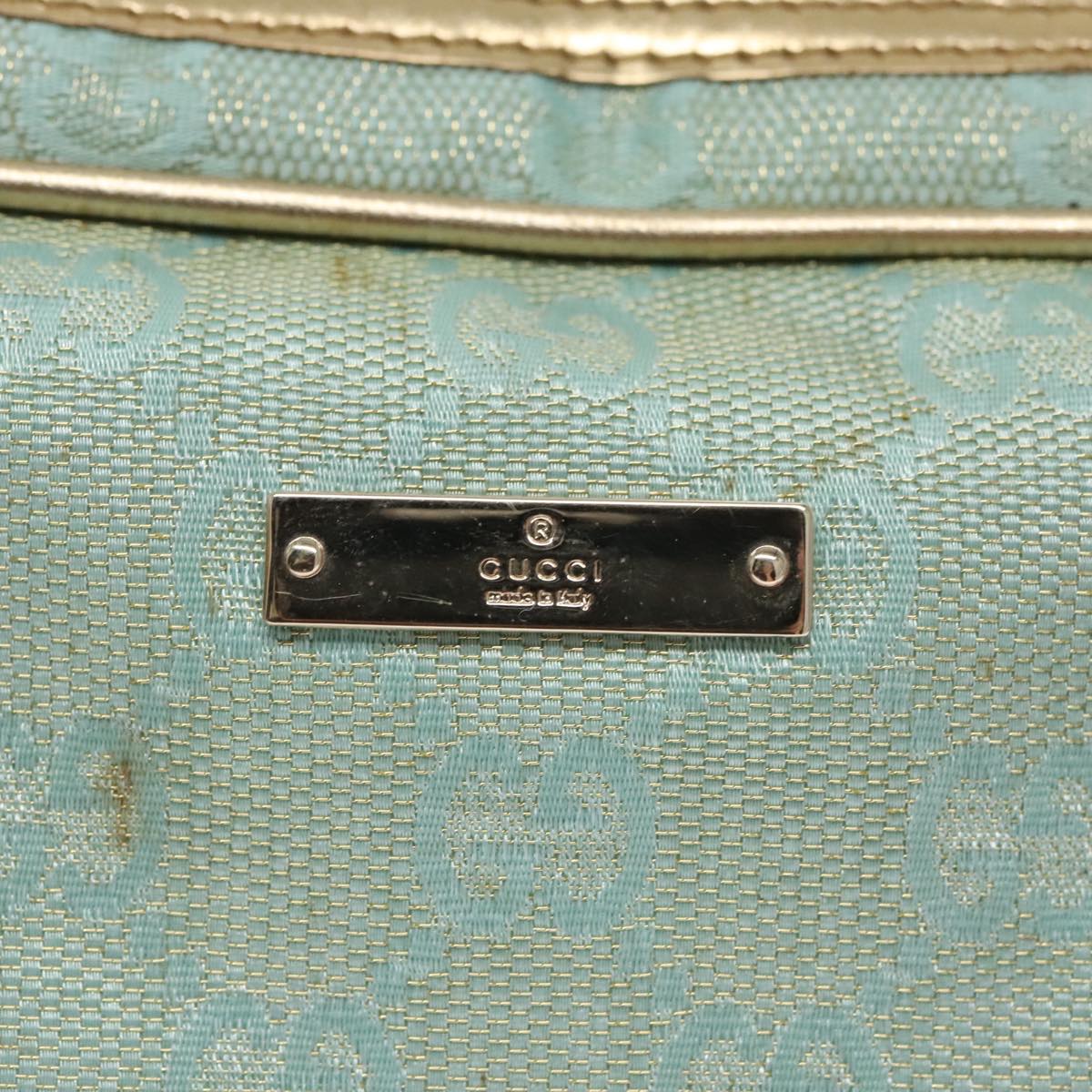 GUCCI GG Canvas Hand Bag Outlet Peppermint Gold 000 0852 2123 bs20063