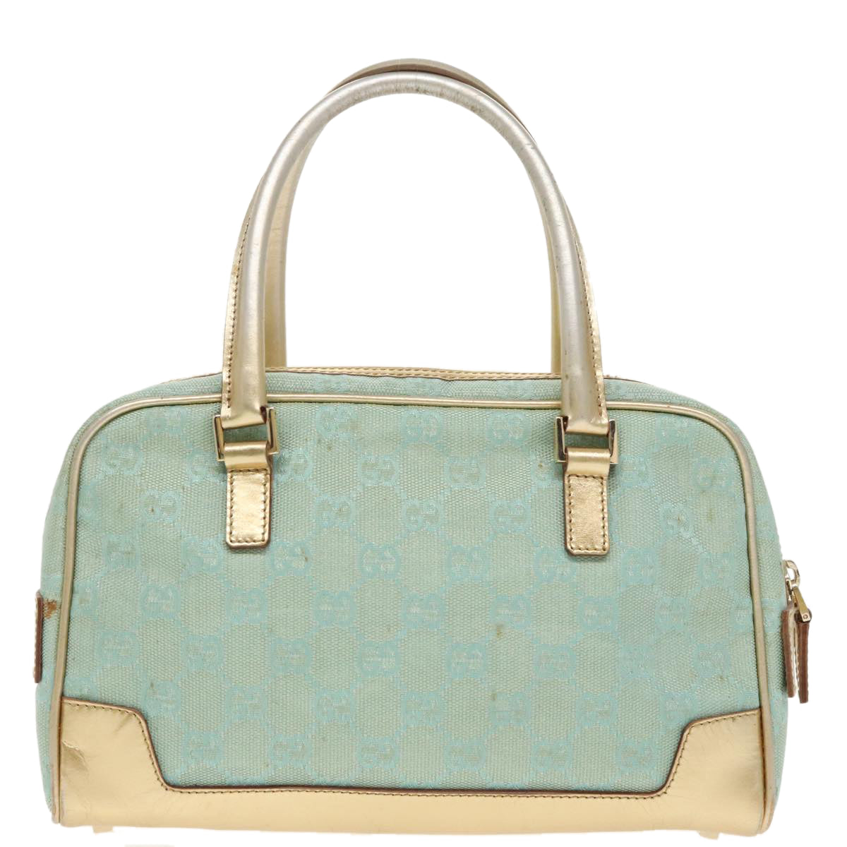 GUCCI GG Canvas Hand Bag Outlet Peppermint Gold 000 0852 2123 bs20063
