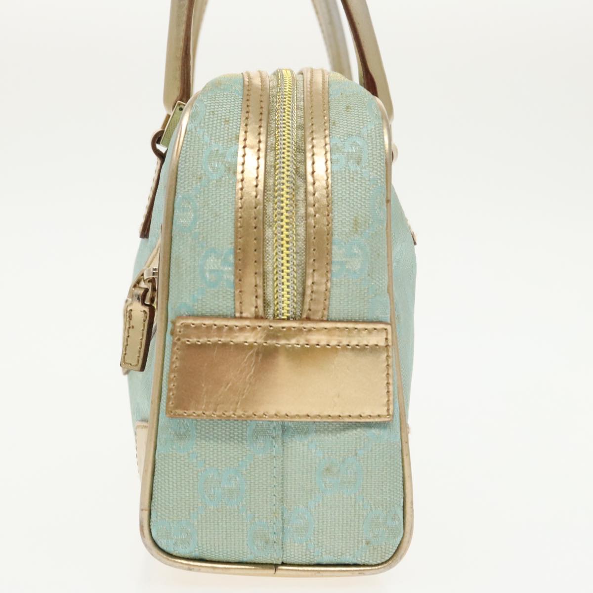 GUCCI GG Canvas Hand Bag Outlet Peppermint Gold 000 0852 2123 bs20063