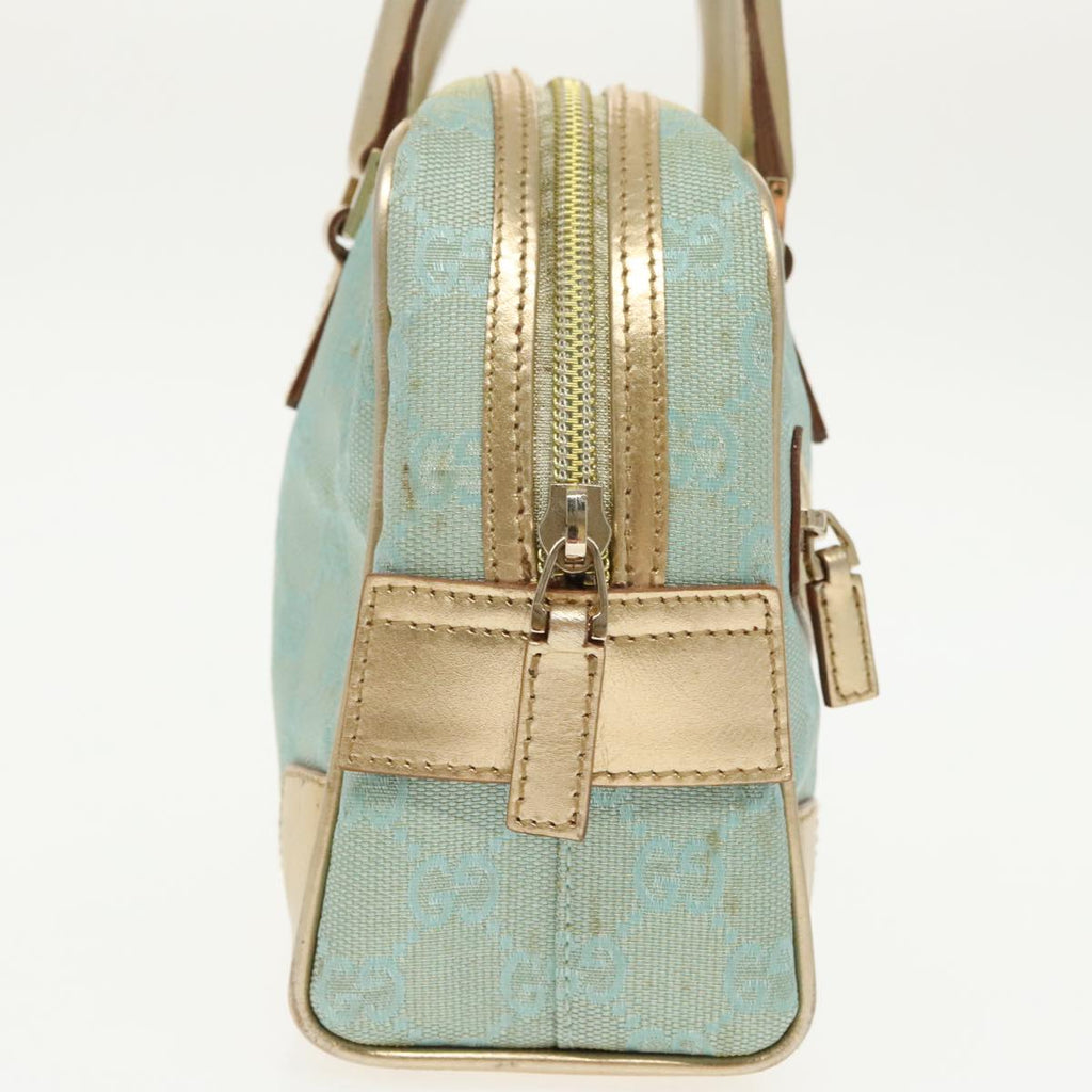 GUCCI GG Canvas Hand Bag Outlet Peppermint Gold 000 0852 2123 bs20063