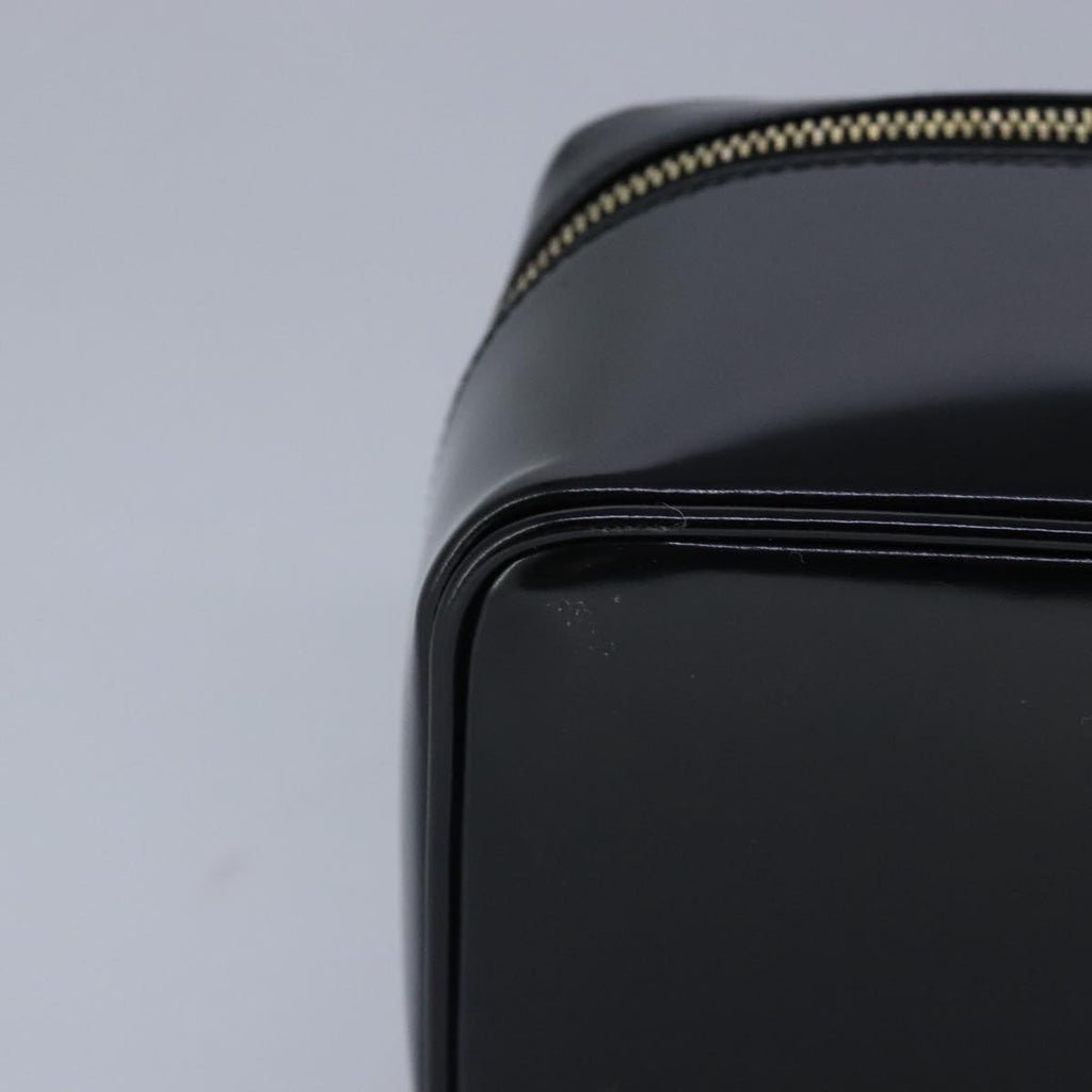 GUCCI Vanity Bamboo Pouch Enamel Black Gold 032 1956 0150 bs20067
