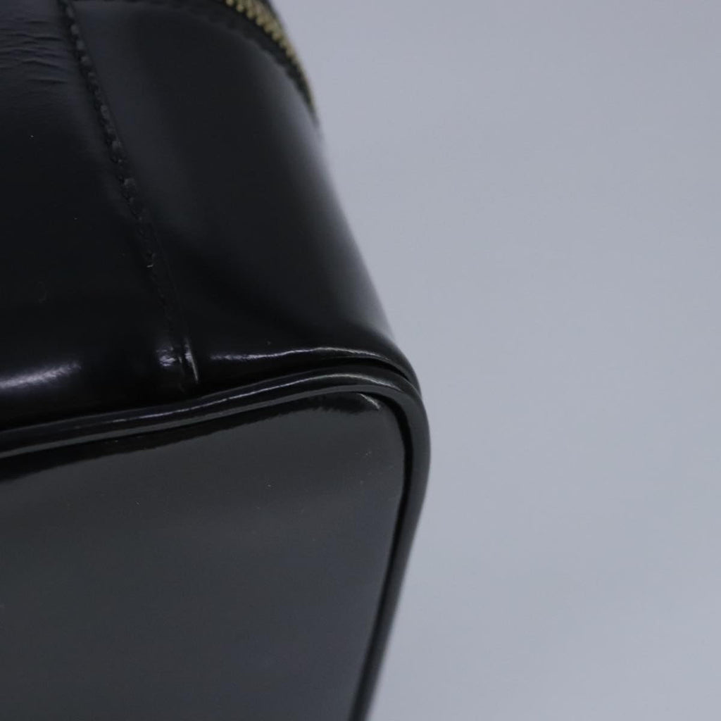 GUCCI Vanity Bamboo Pouch Enamel Black Gold 032 1956 0150 bs20067