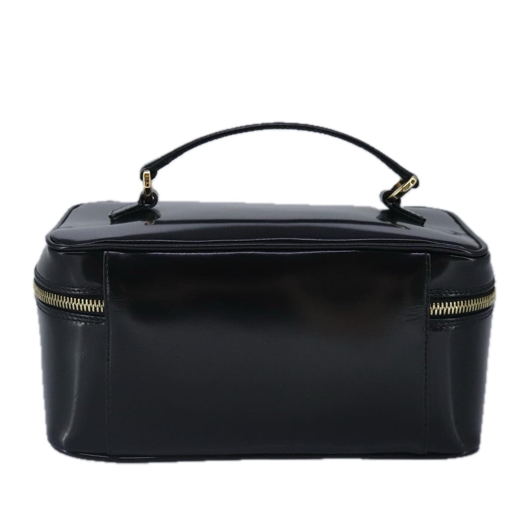 GUCCI Vanity Bamboo Pouch Enamel Black Gold 032 1956 0150 bs20067