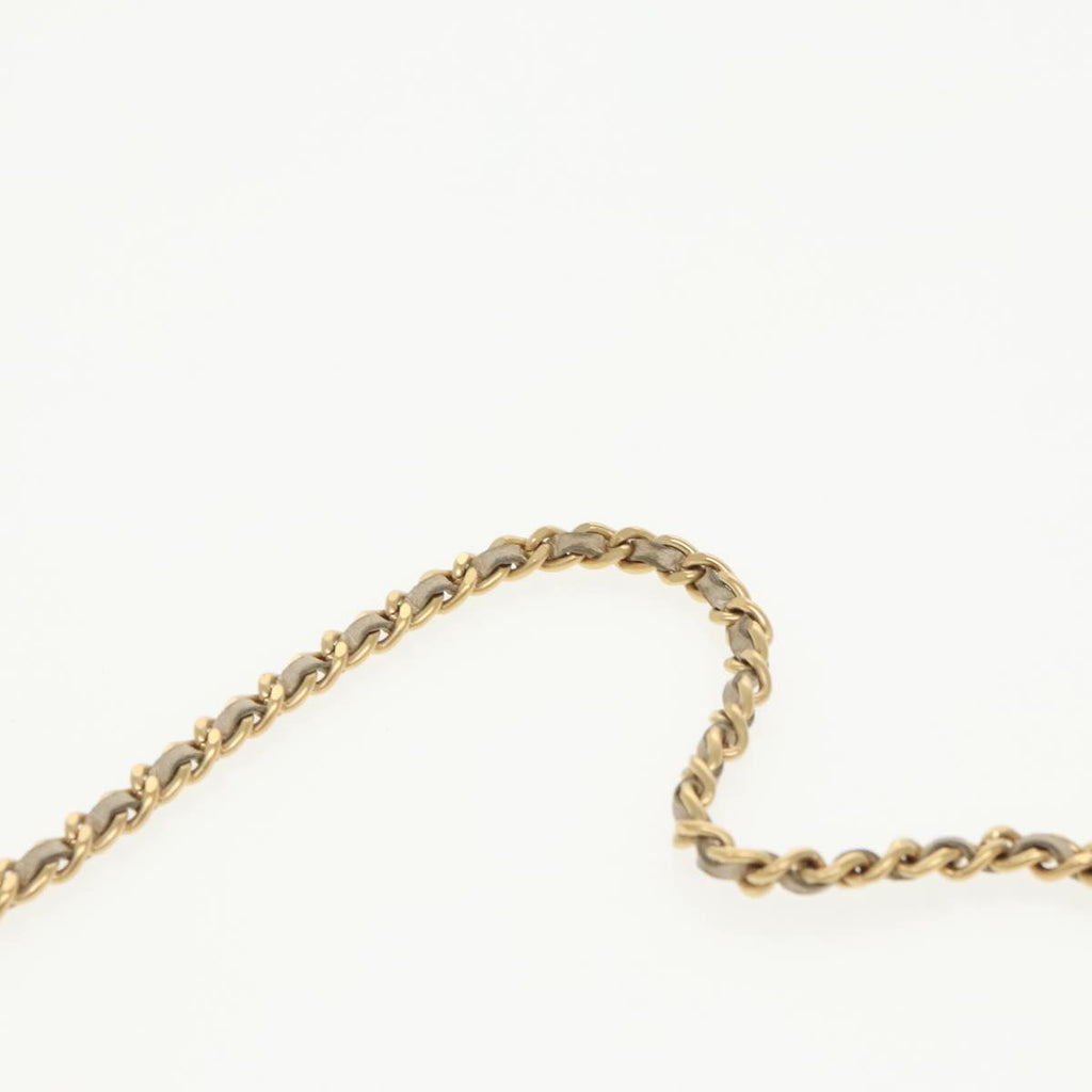 CHANEL Choco Bar Chain Shoulder Bag Lamb Skin Gold Tone Gold CC bs20107