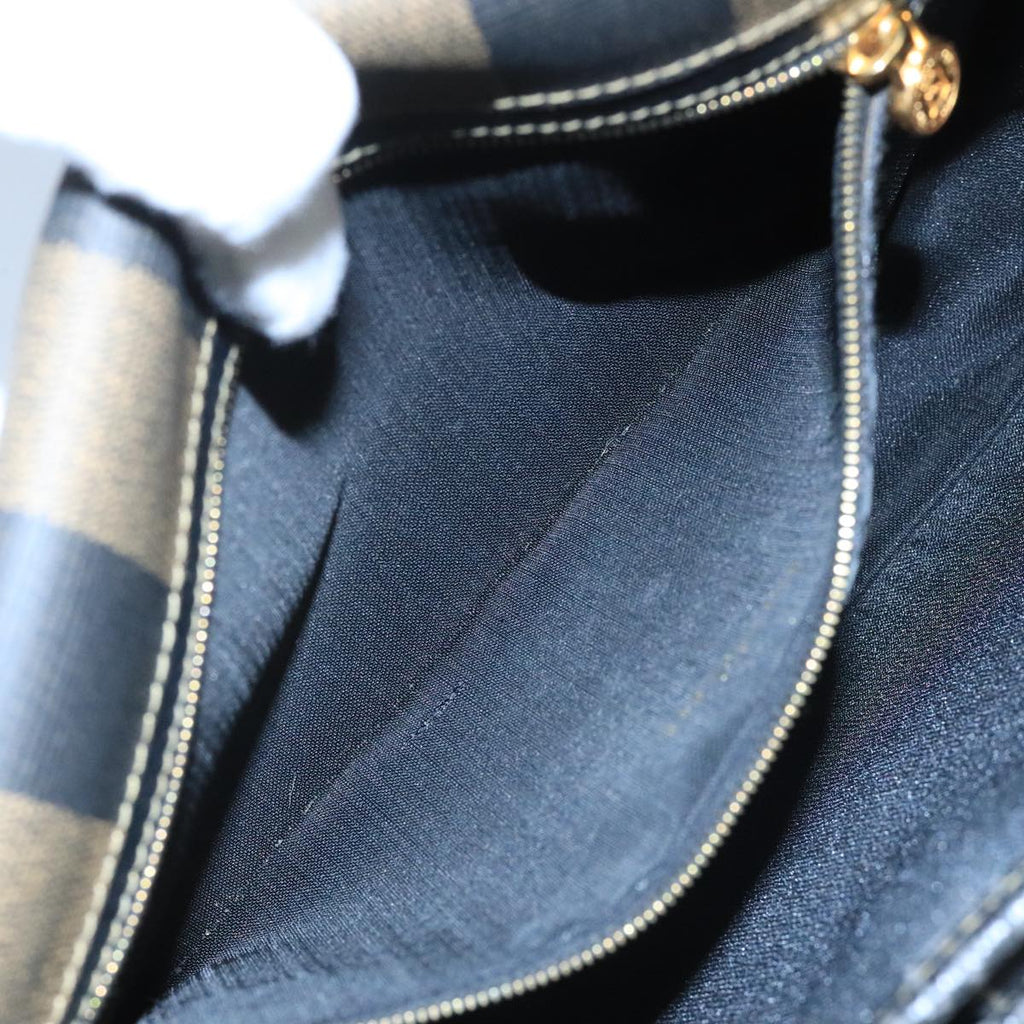 FENDI Pecan Canvas Shoulder Bag Brown Black bs20143