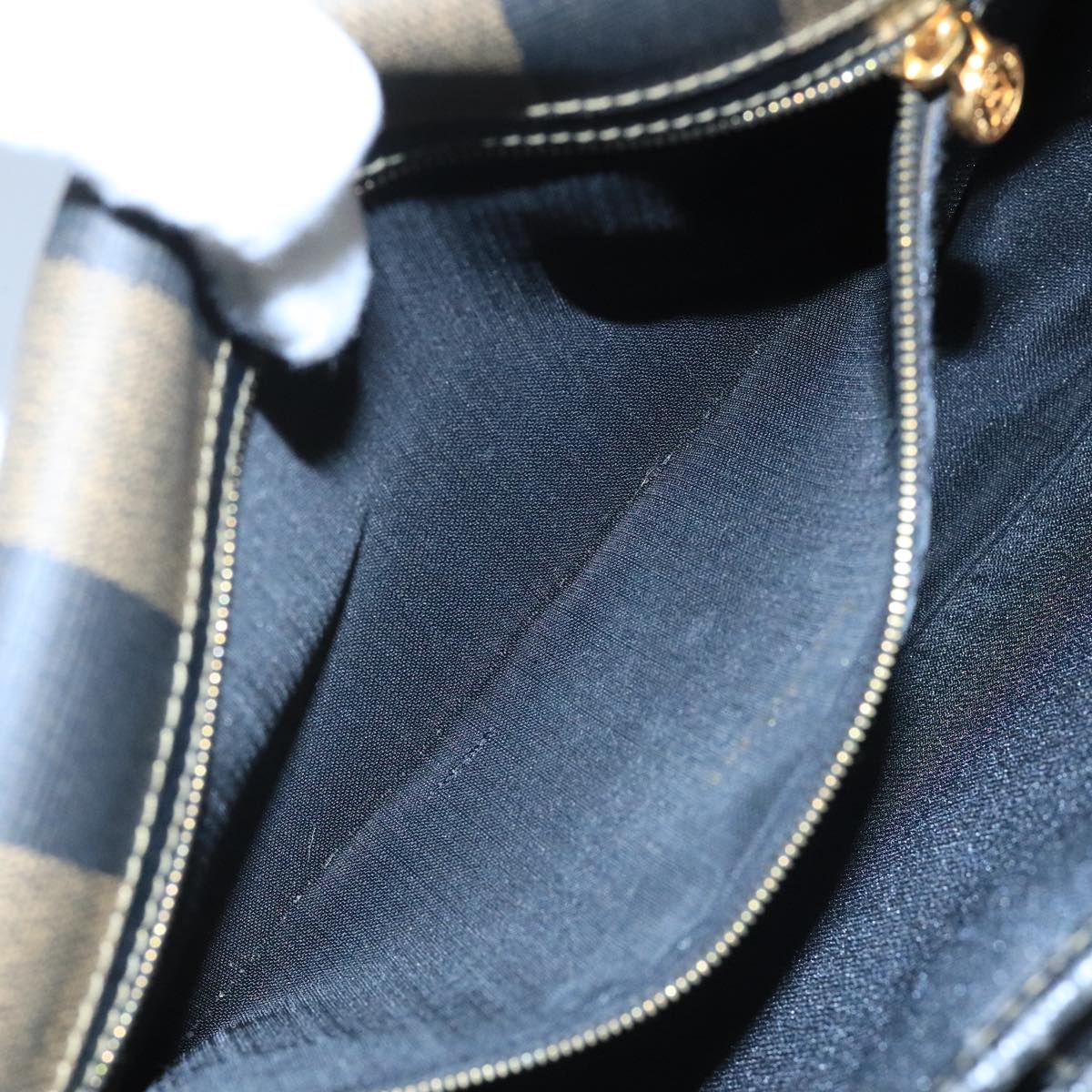 FENDI Pecan Canvas Shoulder Bag Brown Black bs20143
