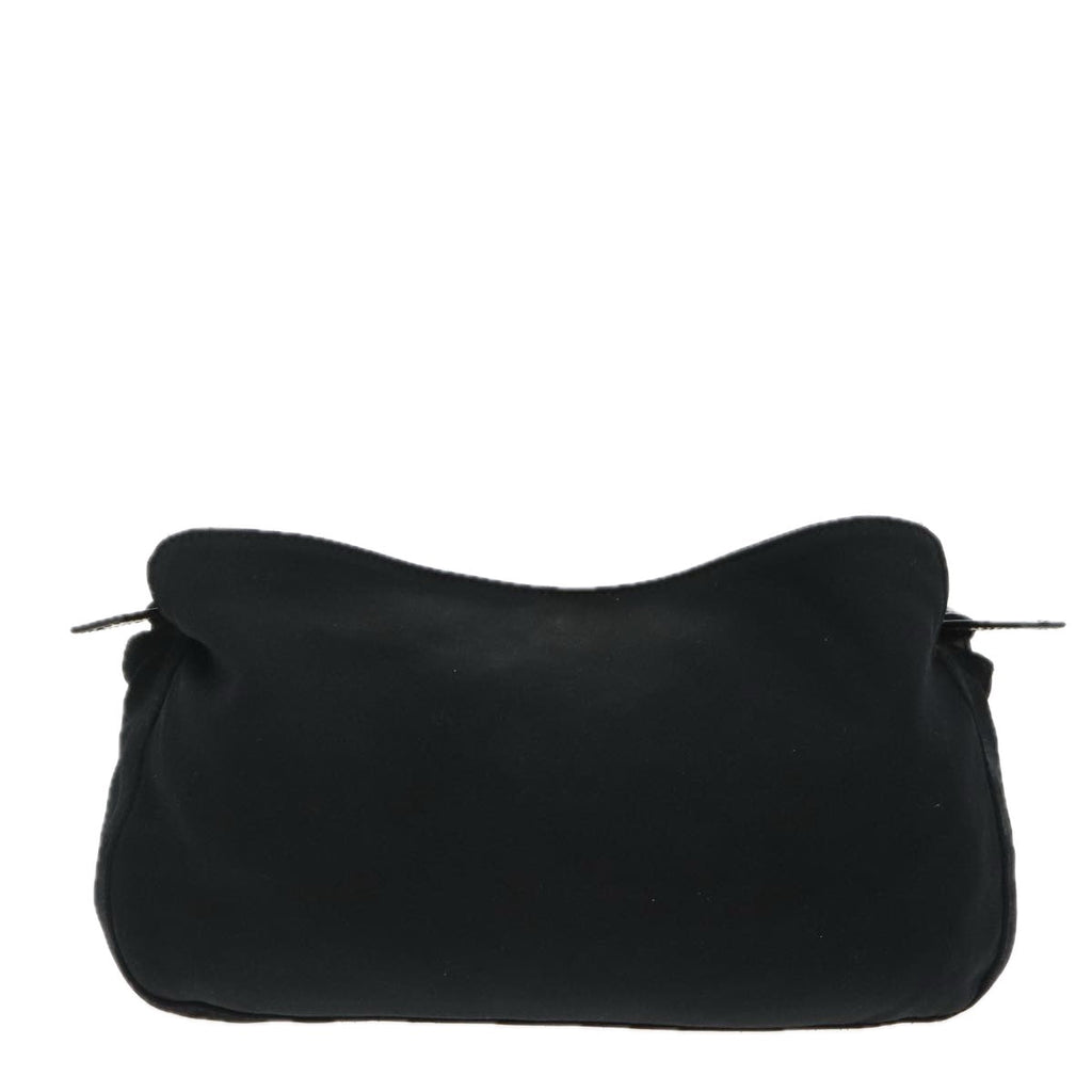 FENDI Shoulder Bag Nylon Black Gold Silver bs20145