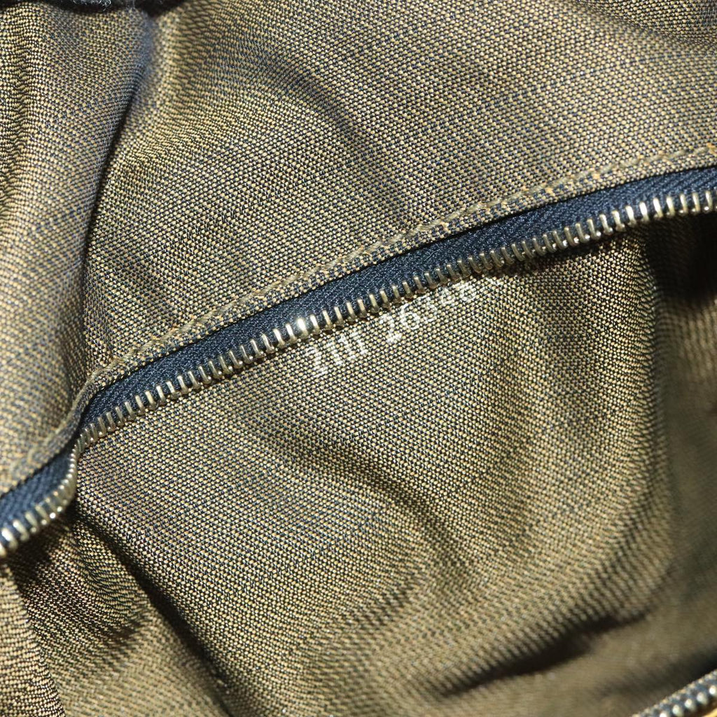 FENDI Zucca Canvas Hand Bag Brown Black gold bs20148