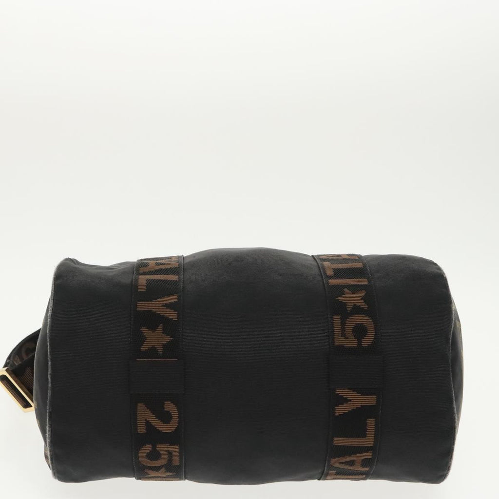 FENDI Mini Boston Bag Canvas Gold Black bs20190