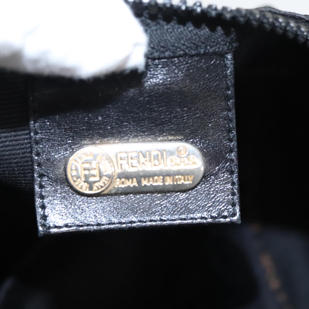 FENDI Mini Boston Bag Canvas Gold Black bs20190