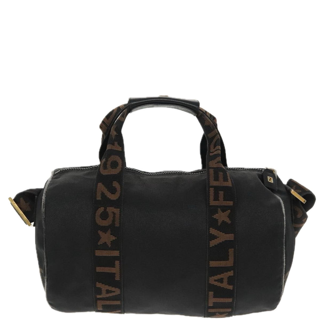 FENDI Mini Boston Bag Canvas Gold Black bs20190