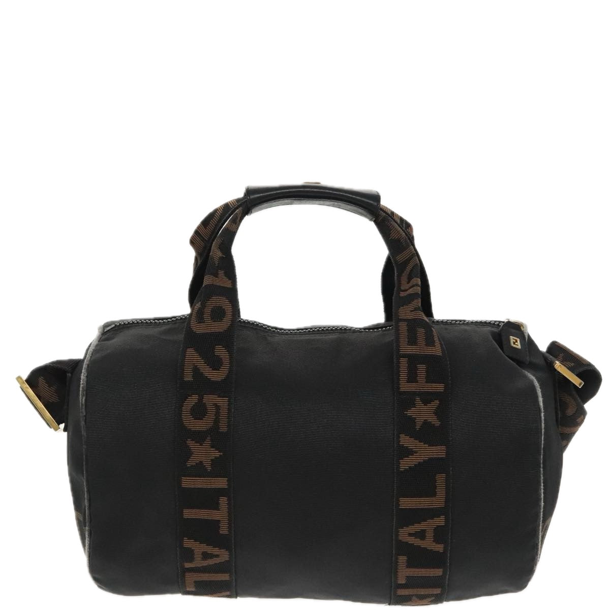 FENDI Mini Boston Bag Canvas Gold Black bs20190