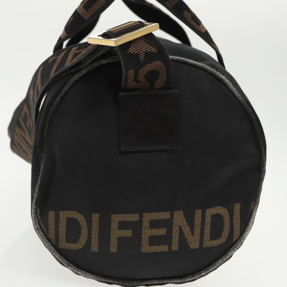 FENDI Mini Boston Bag Canvas Gold Black bs20190