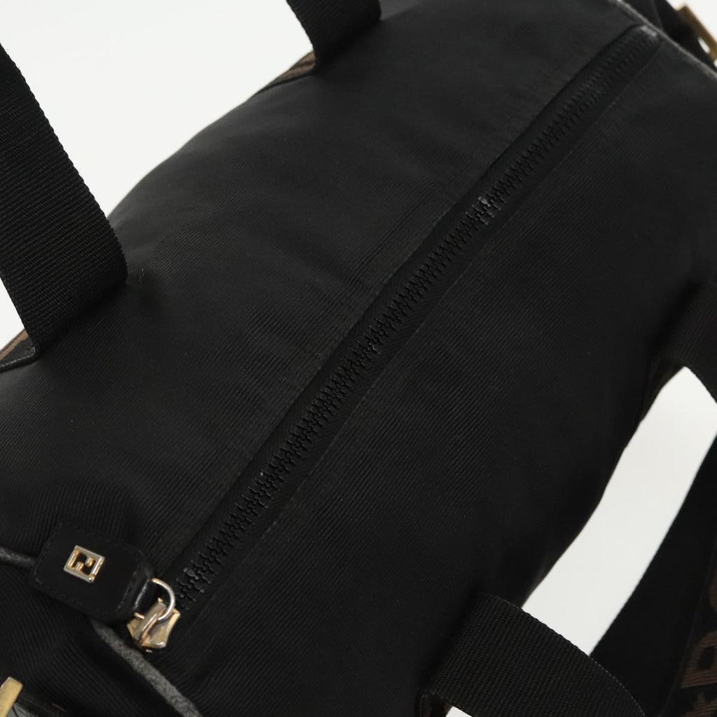FENDI Mini Boston Bag Canvas Gold Black bs20190