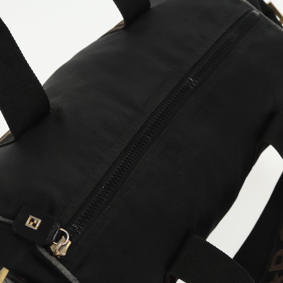 FENDI Mini Boston Bag Canvas Gold Black bs20190