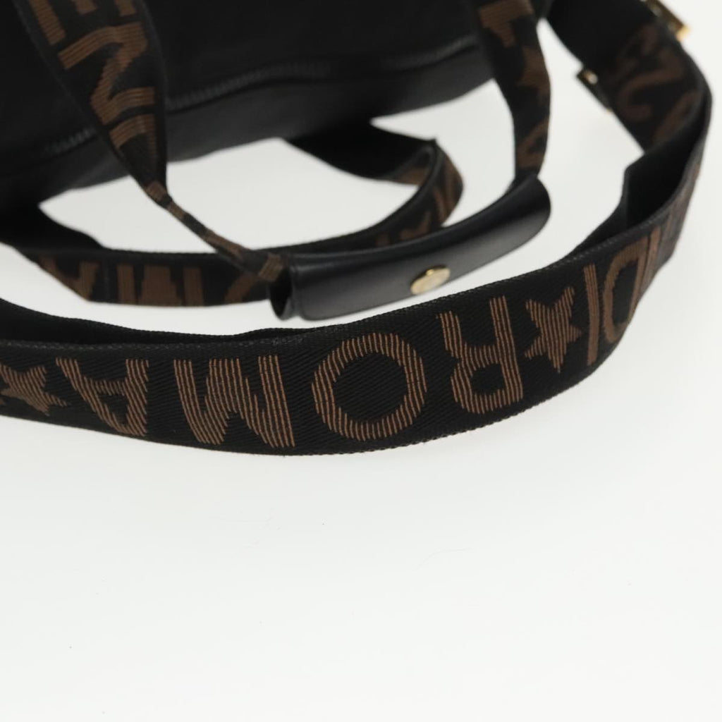 FENDI Mini Boston Bag Canvas Gold Black bs20190