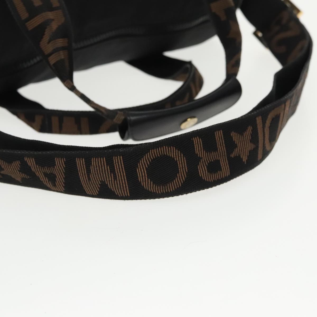FENDI Mini Boston Bag Canvas Gold Black bs20190
