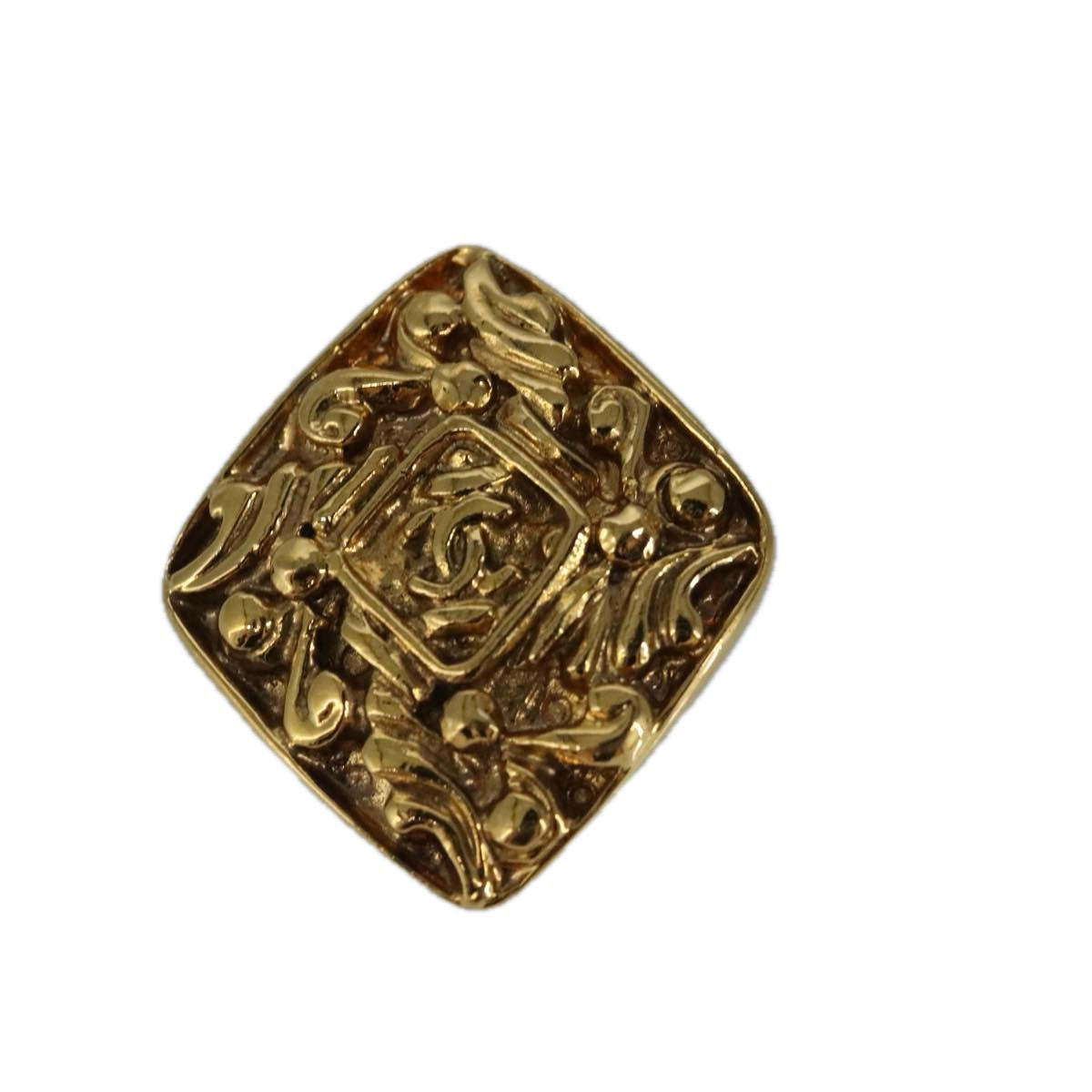 CHANEL Earring metal Gold CC bs20202