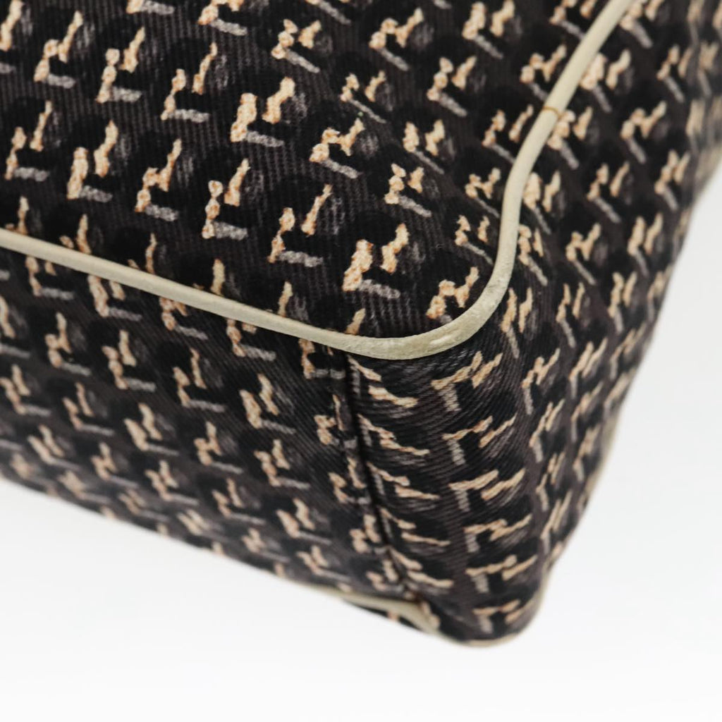 CHANEL Hand Bag Canvas 2way Black Silver CC bs20203