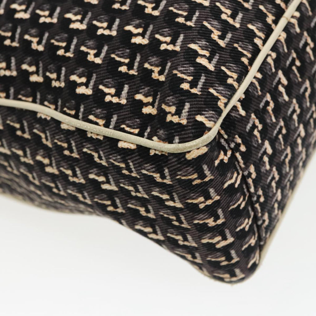 CHANEL Hand Bag Canvas 2way Black Silver CC bs20203