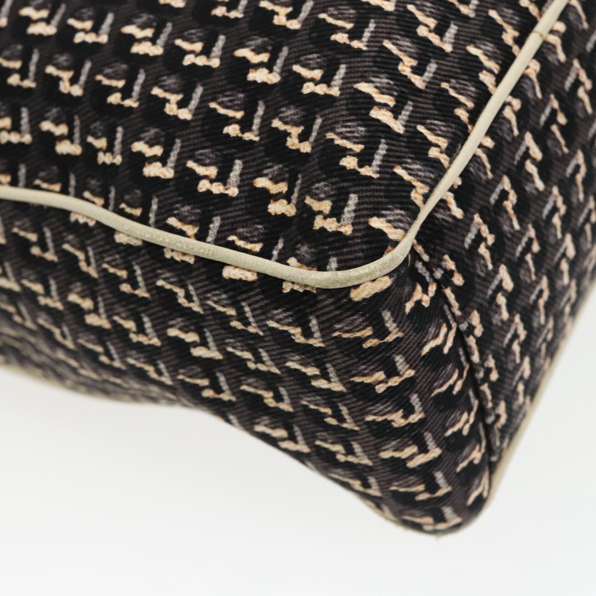CHANEL Hand Bag Canvas 2way Black Silver CC bs20203