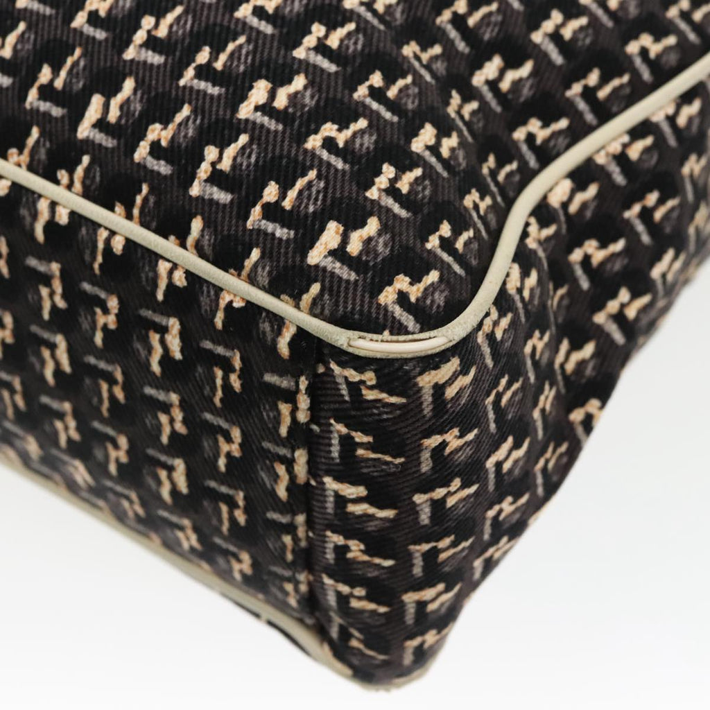 CHANEL Hand Bag Canvas 2way Black Silver CC bs20203