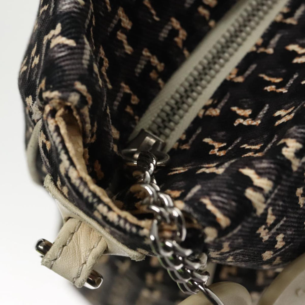 CHANEL Hand Bag Canvas 2way Black Silver CC bs20203