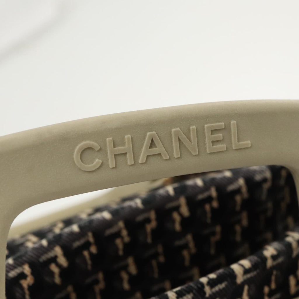 CHANEL Hand Bag Canvas 2way Black Silver CC bs20203