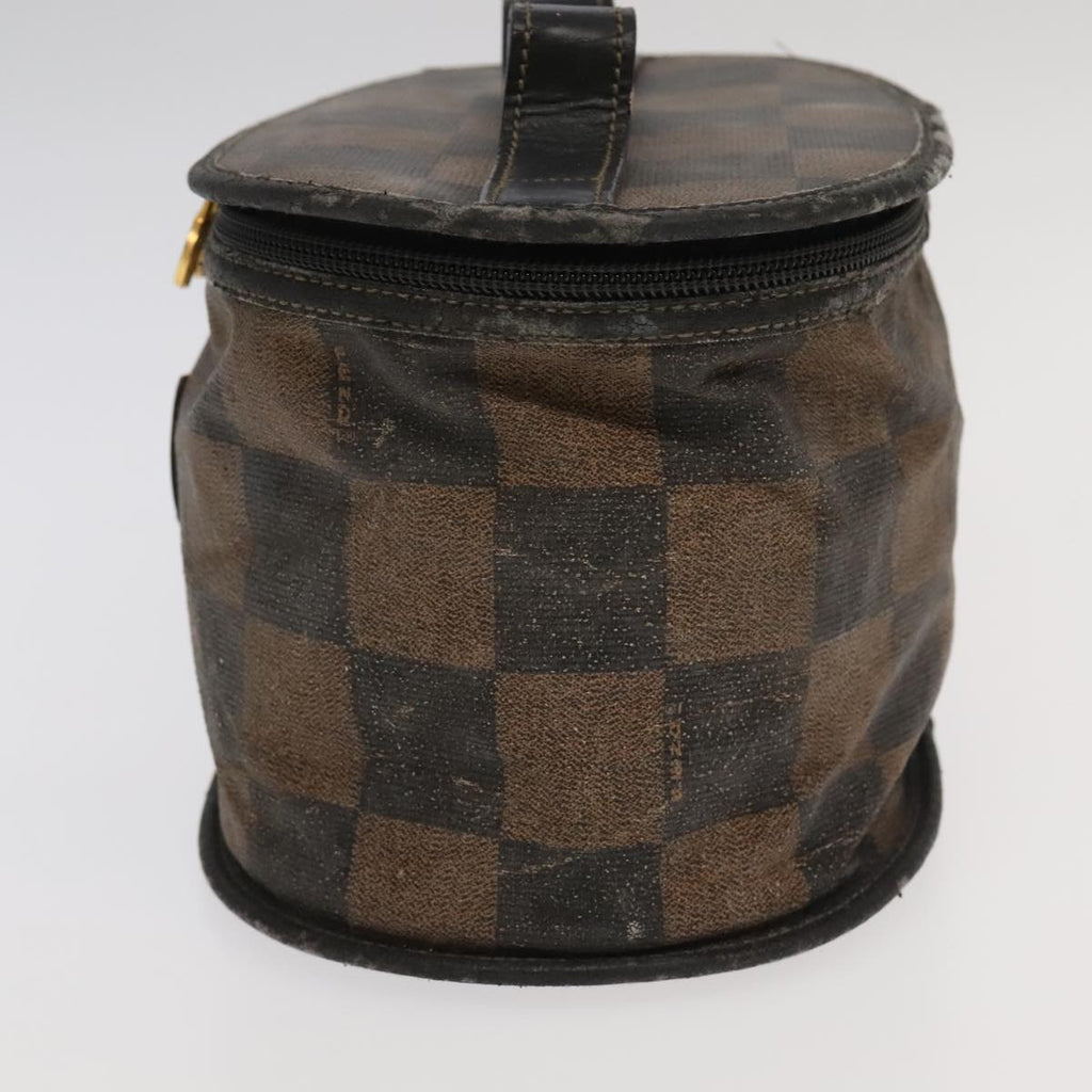 FENDI Pecan Canvas Vanity Cosmetic Pouch 2Set Black Brown bs20219